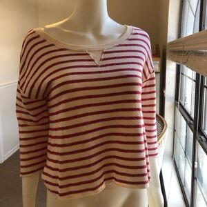 Moda International for Victoria’s Secret boat neck stripe sweater!